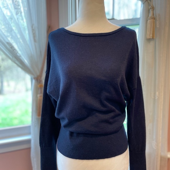 Reiss Merino Wool Off-Shoulder/Scoop back reversible sweater - Picture 7 of 9
